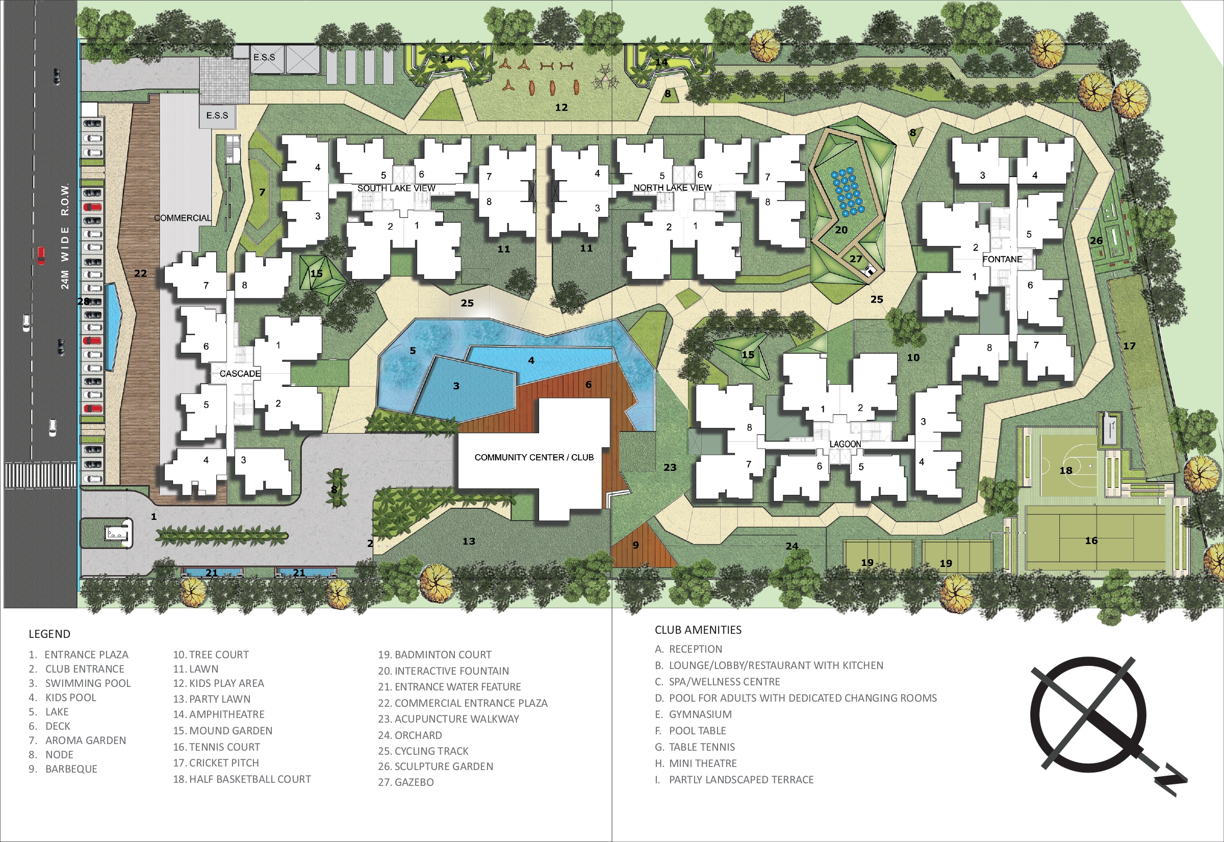 Master plan of Aqua Gardens in Sector 16 B,